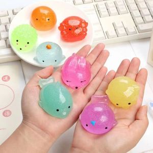 Nouvelles Grandes Balles Anti-Stress Kawaii Animaux Marins Sensorielles à Presser Pailletées Jouet Squishy Mochi - Product Image 5