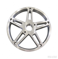 Disque de roue en alliage d'aluminium à 6 branches usiné sur mesure par CNC, plaque de bride en aluminium 6061 pour équipement d'automatisation OEM ODM