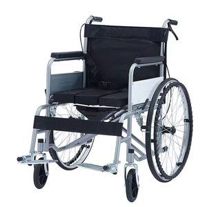Fauteuil roulant pliable léger avec fonction toilette pour personnes âgées et handicapées, aide à la mobilité manuelle, taille pliée 25 cm - Product Image 2