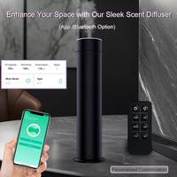 Diffuseur d'arômes en aluminium avec contrôle par application, batterie 4000 mAh, 150 ml, lumière 5 couleurs, recharge sans fil, diffuseur de parfum sans eau, personnalisable pour la maison