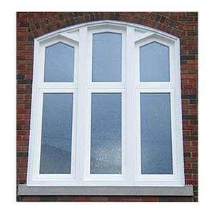 Mejor precio de fábrica Upvc doble esmalte diseño francés vinilo columpio vidrio abatible ventanas de Pvc con acero de hierro - Product Image 3