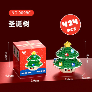 Blocs de construction de Noël, mini puzzle DIY pour enfants de 5 à 14 ans, origine Yiwu, 100-200 pièces, jouet unisexe, cadeau - Product Image 3