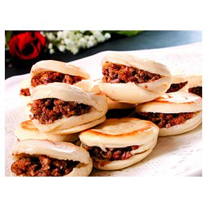 Tongguan mesin kunci lini produksi Roujiamo otomatis, mesin pembuat roti adonan Sheeter Mixer daging pencincang baru untuk pemrosesan tepung - Product Image 4