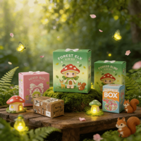 Boîte à jouets d'art personnalisée |   Boîtes à surprises Lucky Cartoon, emballages de boîtes cadeaux en papier gaufré pour objets de collection aléatoires