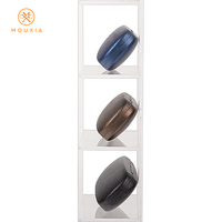 Étui à lunettes rigide ovale métallique à texture diamantée, anti-rayures, logo personnalisé, multicolore, vente en gros
