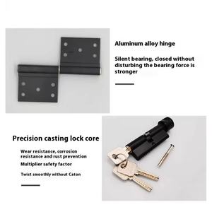 Puerta Corredera de Vidrio Transparente de Aleación de Aluminio Chaofan Foshan, Puerta Interior Moderna para Dormitorio con Aislamiento Acústico, Estrecha y Ecológica - Product Image 3