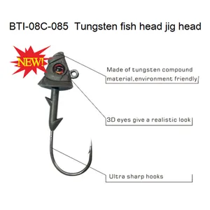 BTI-08C-085钨鱼头夹具头高品质钨鱼饵夹具头B10