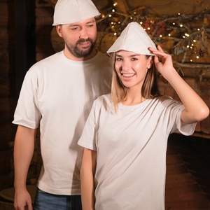 Chapeau de sauna en coton naturel biologique à la mélisse pour aromathérapie, idéal pour le bain, le spa et la relaxation (vente en gros) - Product Image 3