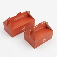 Boîte à gâteau carrée avec logo personnalisé, en carton épais, pour emballage de gâteau d'anniversaire, emballage de dessert de boulangerie à une seule couche