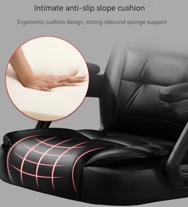 <span class=keywords><strong>Repose</strong></span>-pieds confortable en cuir de luxe patron exécutif dormir chaise d'ordinateur inclinable chaise de bureau ergonomique - Product Image 5