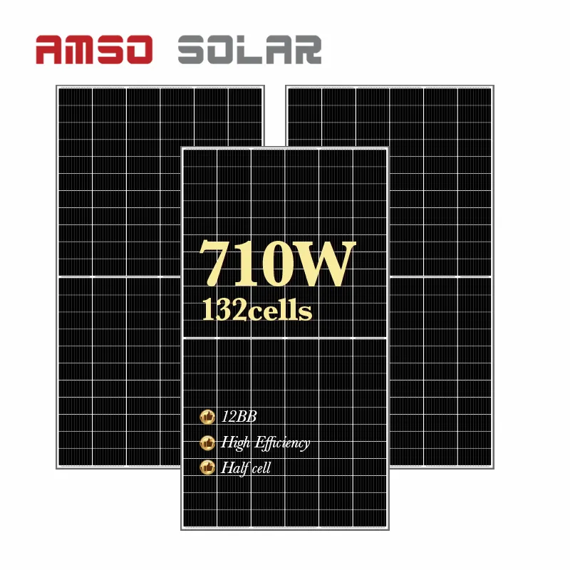 Neue Technologie 600W 650W 700W 710W 800W 1000W Halbzellen-Mono-Solarmodule zu verkaufen