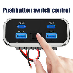 Cargador Rápido de 12/24 Voltios de Fábrica, 4 Puertos, 2QC3.0+2PD3.0 Puertos USB, Enchufe de Cargador <span class=keywords><strong>para</strong></span> Autocaravana, Camping, Autobús, Marino - Product Image 4