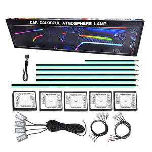 Nouveau kit d'éclairage d'ambiance RGB universel pour l'intérieur de voiture, synchronisation musicale, bande LED fluide pour la décoration automobile, rénovation/mise à niveau, garantie - Product Image 6