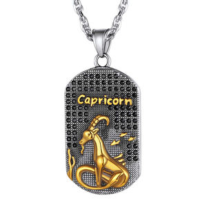 Collier pendentif Sagittaire 12 <span class=keywords><strong>Horoscope</strong></span> de haute qualité Style tendance en acier inoxydable fin <span class=keywords><strong>pour</strong></span> fiançailles et mariage - Product Image 1