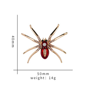 Broche de araña de insecto creativo Retro broche de collar de ropa de aleación de moda - Product Image 2