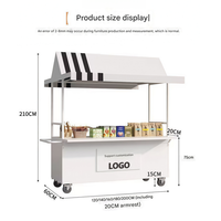Remorque alimentaire mobile professionnelle en acier inoxydable robuste, résistante à la rouille, équipée d'un matériel de cuisson pour hot-dogs, glaces et restauration rapide