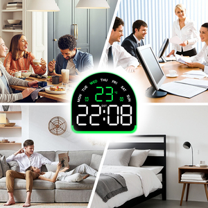 Novo Lançamento: Relógio Digital Grande e Calendário LED Artístico Portátil Elétrico Luminoso com Espelho Personalizado e Luz de Alarme para Casa - Product Image 6