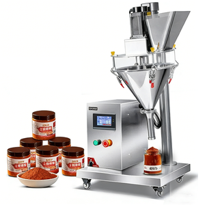 Machine de remplissage semi-automatique à vis sans fin pour poudres sèches, usage commercial, équipement de remplissage pour épices et café en poudre - Product Image 1