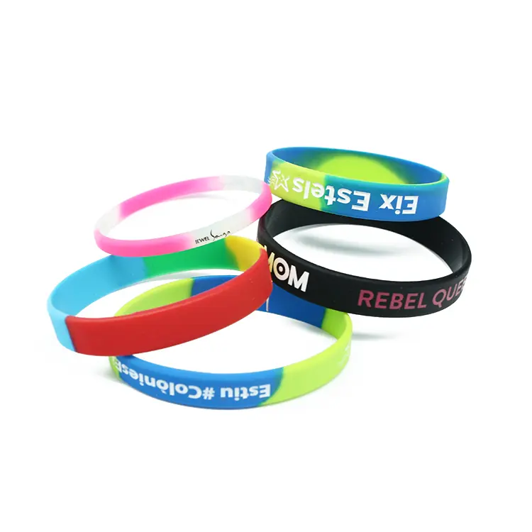 Toutes Sortes De Forme Blanc Clair Changement de Couleur Couple Drapeau De Golf Silicone Bracelets Énergie