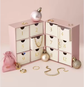 Caja de <span class=keywords><strong>calendario</strong></span> de <span class=keywords><strong>Adviento</strong></span> con estampado dorado de 12/24/25 días personalizada, regalo para niña, embalaje cosmético con cajas rígidas para belleza - Product Image 4