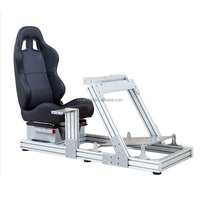 Simulateur de course complet personnalisé, structure en aluminium 4080, triple écran, cockpit de simulation de course, rallye virtuel, plateforme de jeu SC
