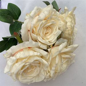 Tissu moulu de qualité à 5 têtes, Rose <span class=keywords><strong>reine</strong></span> de thaïlande, fleur artificielle, Rose dorée, nouvelle collection Offre Spéciale - Product Image 2