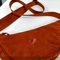 Sac bandoulière portable XL en velours côtelé et sherpa pour femme, sac banane de sport, sac de poitrine à fermeture éclair, vente en gros