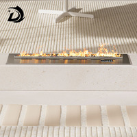 Support TV avec foyer électrique intégré indépendant, foyer décoratif à vapeur à flamme simulée multicolore réglable