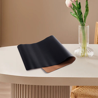 Tapis de table double face PU imperméable et antidérapant Tapis de bureau grande taille anti-rayures Tapis de table de bureau en cuir Tapis de bureau