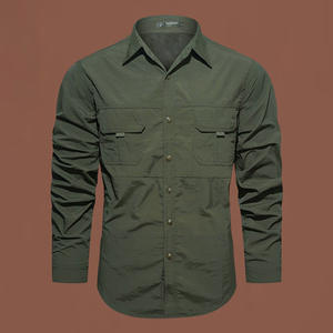 Camisa Tática de Manga Longa para Outono e Inverno, Respirável, Antibacteriana, com Múltiplos Bolsos, Secagem Rápida em Poliéster/Nylon - Product Image 2