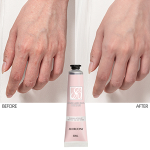 Crème pour les mains avec logo personnalisé Nourrit les peaux très sèches Crème pour les mains Sakura au beurre de karité et à l'extrait de rose vegan, non collante - Product Image 3