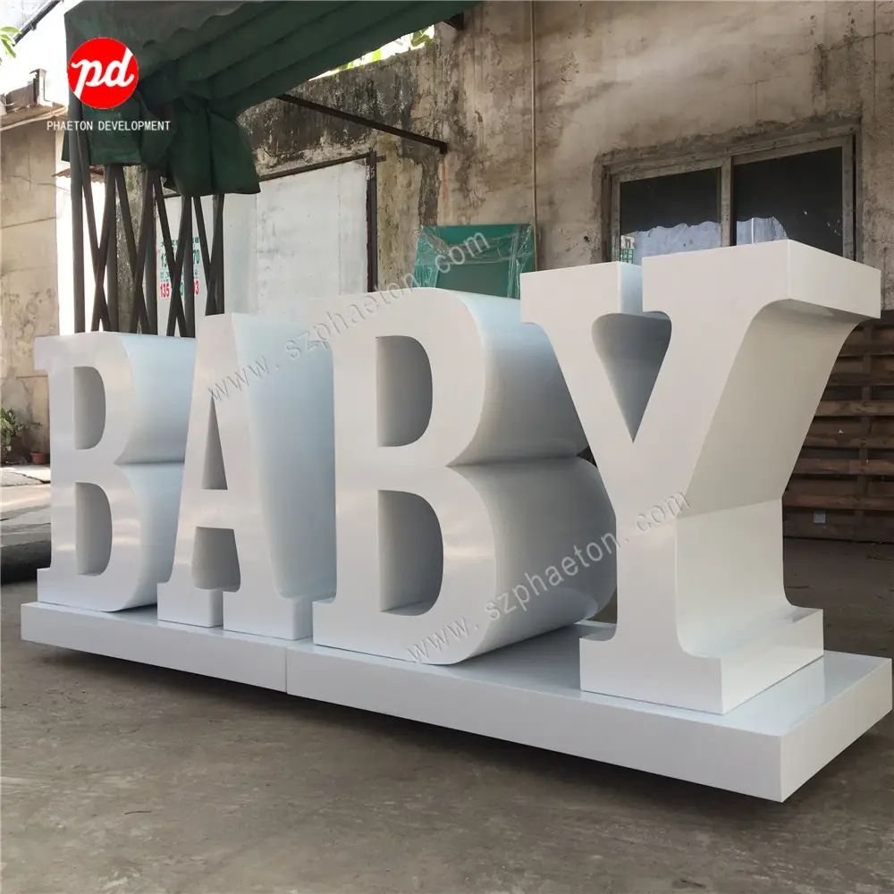 Cake table metal letter love, Customized letter table for baby shower birthday party decorations