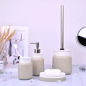 Giá Rẻ Giá New thiết kế nhà vệ sinh phụ kiện nhà bếp và phòng tắm phụ kiện setwhite Set 4 Piece phòng tắm Set cho món quà