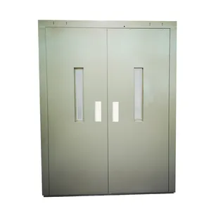Zowee freight elevator double opening doors system elevator semiautomatic manual doors for cargo elevator