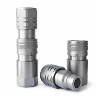 Couplages rapides hydrauliques à face plate Naiwo 1/4" NPT ISO16028 pour mini-excavatrice