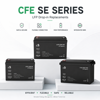 Batterie LiFePO4 LFP CFE-2560 PSE 12,8V 200Ah avec BMS IP65, 3000 cycles, pour onduleur Victron Energy, énergie solaire, camping-car