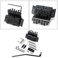 Black Floyd Rose Double Locking sistem Tremolo 6 String Bridge gitar untuk gitar listrik pengganti