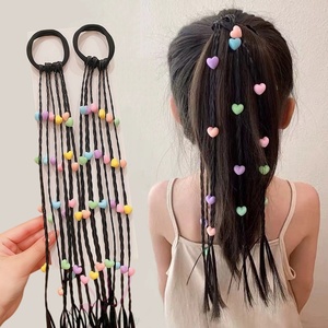 En gros, accessoires capillaires pour filles : extensions de perruque, tresses, bandeaux et coiffes pour queue de cheval, avec décorations fleur pentagramme, style 'Sweet Cool' et tresses 'Boxing Braid' - Product Image 1