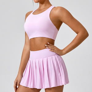 Asymmetrical High Support Quick Dry Breathable Eco-Friendly Spandex/Polyester Sports <b>Bra</b> Removable Pads <b>Open</b> Back Workout <b>Bras</b> - Product Image 1