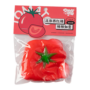 Hot Sale TPR Fluid Fruit Tomato <b>Squishy</b> Flour Filling Slow Return Hand Exercise Squeeze Stress Relieve Toys for Kids Adults - Product Image 6