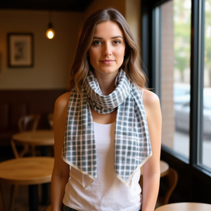 Foulard a Quadri 70x70Cm Accessorio di Moda per Donne - Product Image 2