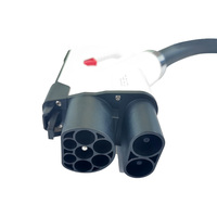 PIWIN EV Chargeur Accessoires 150Amp Evse Combo 2 Plug Ccs 2 To Ccs 1 Dc Ev Charging Connector Adapter