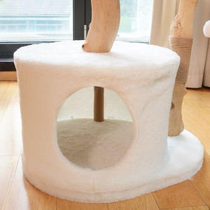 Árbol para Gatos <span class=keywords><strong>de</strong></span> Aglomerado E1 con Cesta <span class=keywords><strong>de</strong></span> Ratán <span class=keywords><strong>de</strong></span> Madera Natural, Plataformas <span class=keywords><strong>de</strong></span> Felpa y Postes Rascadores <span class=keywords><strong>de</strong></span> Yute <span class=keywords><strong>de</strong></span> 4mm - Product Image 5