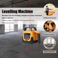 Niveau laser rotatif industriel automatique de précision à ligne rouge pour la construction, auto-nivelant, faisceau rouge 500m, en alliage d'aluminium en option