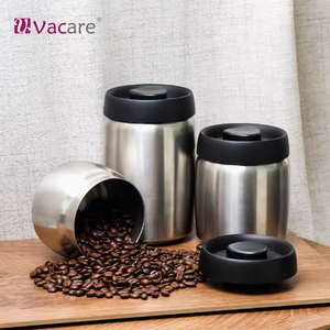 Vacare ชุดสุญญากาศสแตนเลสบรรจุในห้องครัว, ชุดกล่องสุญญากาศสามชากาแฟน้ำตาล - Product Image 4