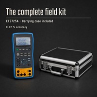 Calibrateur de process multifonction portable ET2725A – Instrument de calibration portatif pour mesurer et générer des valeurs de mA, V, Ohm, Hz, TC, RTD