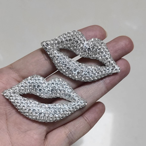 Brillante precioso completo Rhinestone boca joyería accesorios creativo labio Basura Teléfono caso decoraciones 3D Diy Handcarfts encantos - Product Image 5