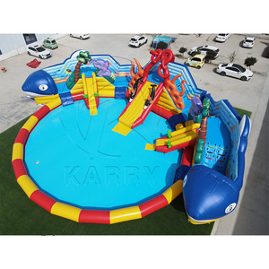Castillo Inflable Comercial Resistente de PVC con Tobogán, Piscina y Obstáculos, Parque Acuático Inflable con Diseño de Ballena - Product Image 5