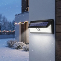 Lámpara Solar de Pared TSINYE con 118 LED, Sensor de Movimiento, Luz de Seguridad para Exteriores, Fácil Instalación, Alimentada por Energía Solar, para Porche, Patio, Valla, IP65