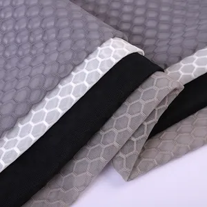 OEKO-TEX SMML82A <span class=keywords><strong>Simu</strong></span> 3mm 4mm 5mm doux blanc gris 3D espace maille tissu pour literie sac soutien-gorge - Product Image 1